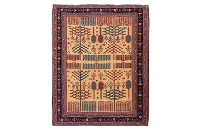 Lot 37 - AN UNUSUAL AFSHAR RUG, SOUTH-WEST PERSIA