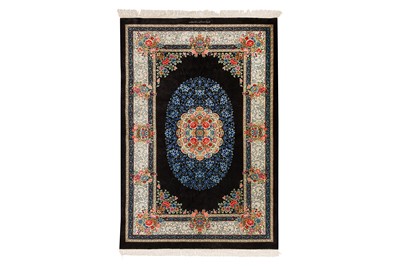 Lot 38 - AN EXTREMELY FINE SIGNED QUM RUG, CENTRAL PERSIA