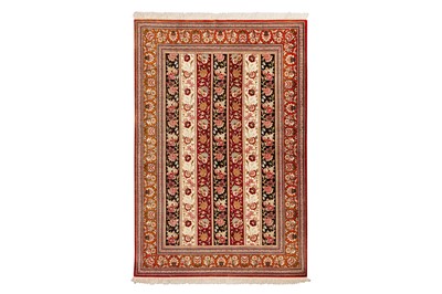 Lot 97 - AN EXTREMELY FINE SILK QUM RUG, CENTRAL PERSIA