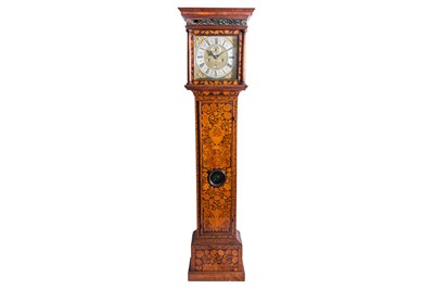 Lot 434 - A WILLIAM AND MARY WALNUT AND MARQUETRY LONGCASE CLOCK BY JOSEPH WINDMILLS, LONDON, LATE 17TH CENTURY