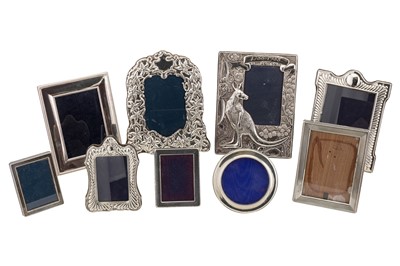 Lot 211 - A mixed group of nine modern silver mounted photograph frames