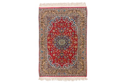 Lot 55 - AN EXTREMELY FINE PART SILK ISFAHAN RUG, CENTRAL PERSIA