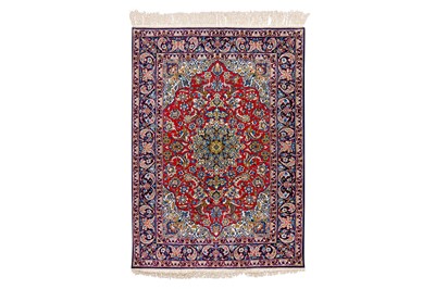 Lot 62 - AN EXTREMELY FINE PART SILK ISFAHAN RUG, CENTRAL PERSIA