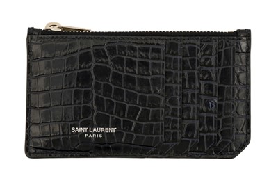 Lot 469 - Saint Laurent Black Crocodile Card Holder