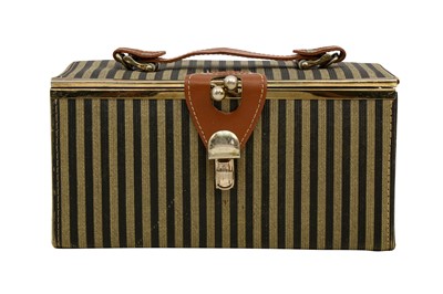 Lot 437 - Fendi Pequin Turnlock Small Train Case