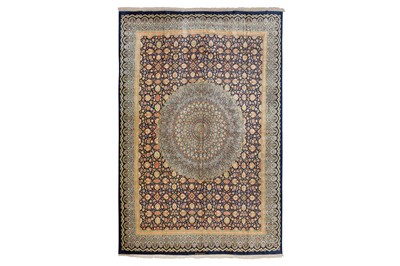 Lot 97 - AN EXTREMELY FINE SILK SIGNED QUM CARPET, CENTRAL PERSIA