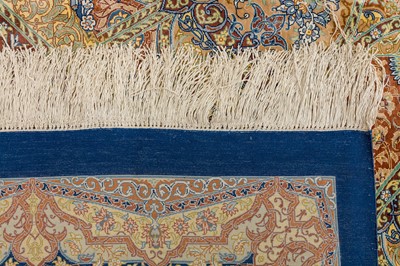 Lot 104 - AN EXTREMELY FINE SIGNED SILK QUM CARPET, CENTRAL PERSIA