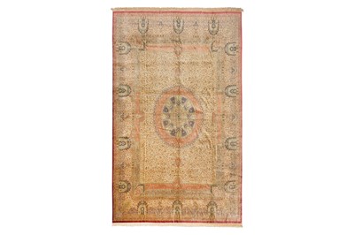 Lot 102 - AN EXTREMELY FINE SILK QUM CARPET, CENTRAL PERSIA