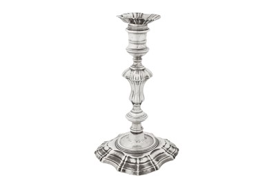Lot 450 - A George II sterling silver candlestick, London 1742 by William Cafe