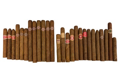 Lot 192 - A DUNHILL HUMIDOR CONTAINING TWENTY-FIVE CUBAN CIGARS