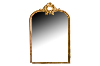 Lot 310 - A ROCOCO REVIVAL CARVED GILTWOOD OVERMANTEL MIRROR, 19TH CENTURY