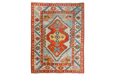 Lot 278 - A FINE TURKISH CARPET OF STYLISED CAUCASIAN DESIGN