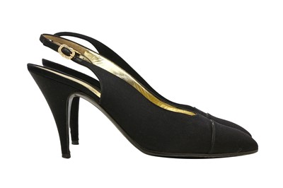 Lot 368 - Chanel Black Classic Heeled Slingback - Size 38