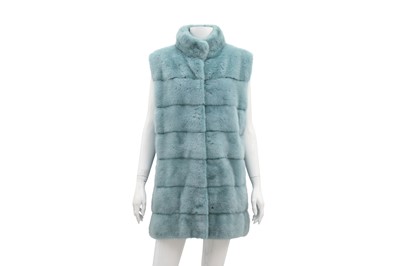 Lot 211 - De Nicola Sea Green Mink Gilet - Size 46