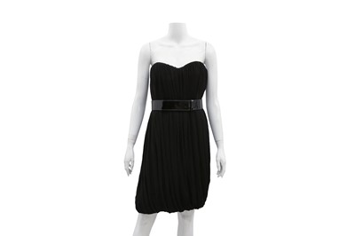 Lot 463 - Alexander McQueen Black Jersey Bubble Hem Bandeau Dress - Size 42