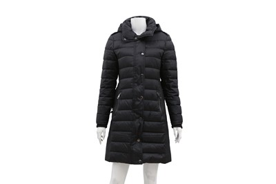 Lot 506 - Burberry Black Padded Down Hooded Coat - Size 8