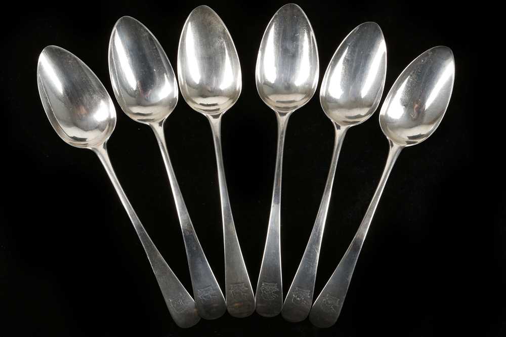 Lot 261 - A set of six fine antique George III Solid