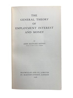 Lot 107 - Keynes (John Maynard) The General Theory of Employment Interest and Money, First edition, 1936