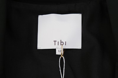 Lot 466 - Tibi Black Wool Barrel Sleeve Jacket - Size 12