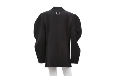 Lot 466 - Tibi Black Wool Barrel Sleeve Jacket - Size 12