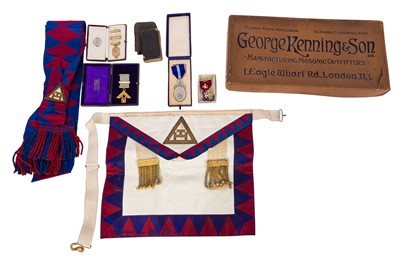 Lot 458 - A COLLECTION OF FREEMASON REGALIA