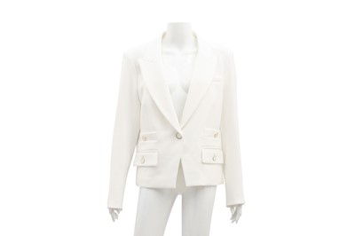 Lot 521 - Veronica Heard Off White Roya Dickey Jacket - Size 14