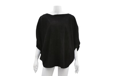 Lot 502 - Balenciaga Black Suede Oversized Cape Top - Size 42