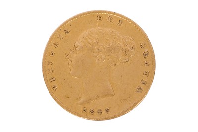 Lot 84 - AN 1843 YOUNG HEAD QUEEN VICTORIA HALF SOVEREIGN