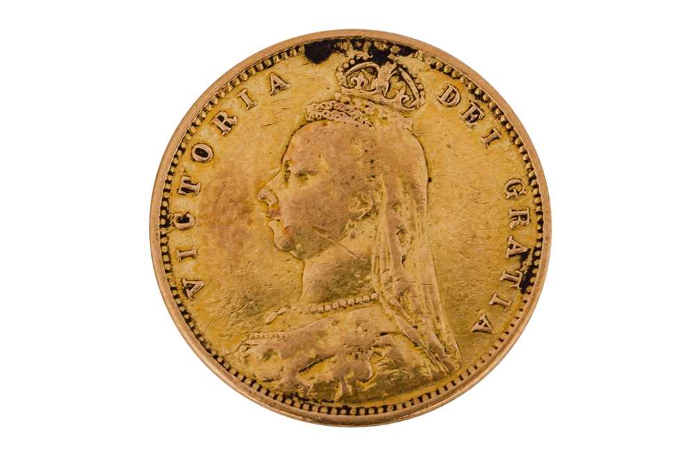 Lot 135 - AN 1891 QUEEN VICTORIA HALF SOVEREIGN