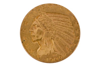 Lot 100 - A 1909 HALF EAGLE 5 DOLLAR COIN
