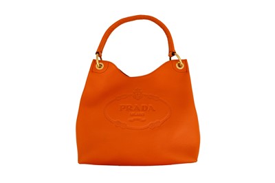 Lot 192 - Prada Orange Logo Shoulder Tote