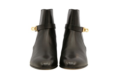 Lot 352 - Hermes Black Neo Kelly Ankle Boot - Size 37.5
