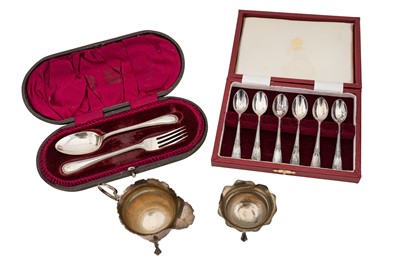 Lot 175 - A cased set of Elizabeth II sterling silver coffee spoons, Sheffield 1990 by Asprey and Co