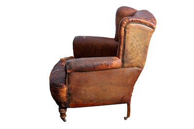 Lot 367 - A GEORGIAN WINGBACK ARMCHAIR