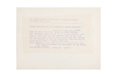 Lot 63 - WORLD WAR II VINTAGE PRESS PRINTS, INCLUDING VIEWS BY RAMAGE & BROEDERICK, 1944-1945