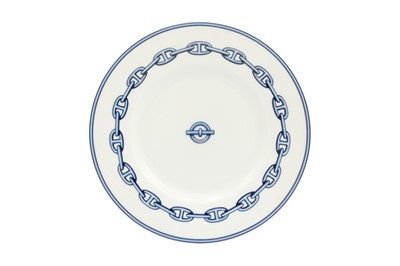 Lot 26 - Hermes 'Chaine D'Ancre' Blue Bread and Butter Plates