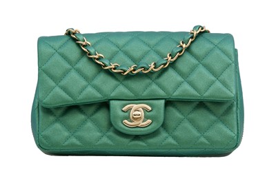 Lot 207 - Chanel Iridescent Green Mini Flap Bap