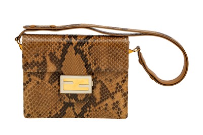 Lot 242 - λ Fendi Beige Python Shoulder Bag