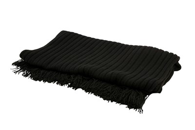 Lot 500 - Chanel Black Wool Chunky Rib Knit Scarf