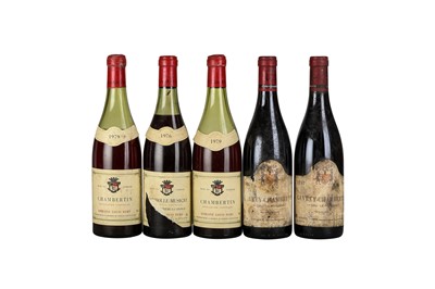 Lot 138 - BURGUNDY, RED 1979 CHAMBERTIN DOMAINE REMY 2x75cl, 1976 CHAMBOLLE MISIGNY (CM) 1x75cl, 1997 GEVREY CHAMBERTIN 2x75cl, 1949 CM 1x75cl, 1921 CM GRIVELET 1x75cl, 1923 SAVIGNY FONQUERAUD 2x75cl