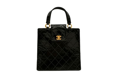 Lot 364 - Chanel Black Matelasse Turnlock Tote