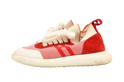 Lot 160 - Hermes Rouge Bali Femme Addict Sneaker - Size 39