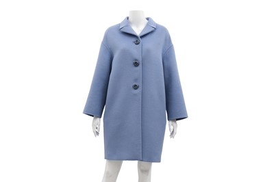 Lot 1 - Prada Periwinkle Blue Wool Short Coat - Size 42