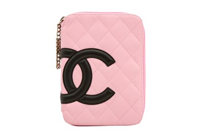 Lot 120 - Chanel Pink Cambon Ligne Cosmetic Case