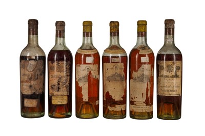 Lot 120 - BORDEAUX, SWEET WHITE 1920 CHATEAU RAYNE VIGNEAU SAUTERNES, 1926 CHATEAU RAYNE VIGNEAU SAUTERNES, 1928 CHATEAU DU RESPIDE SAUTERNES 6x75cl