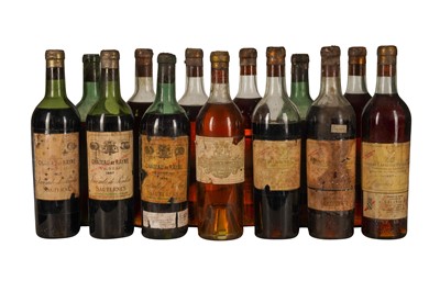 Lot 122 - BORDEAUX, SWEET WHITE 1934 CHATEAU FIHOT, 1939 RAYNE VIGNEAU, 1937 LAFAURIE PEYRAGUEY, 1937 RAYEN VIGNEAU SAUTERNES 13x75cl