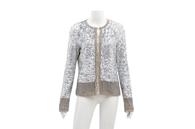 Lot 442 - Couture Silver Embellished Reversible Jacket