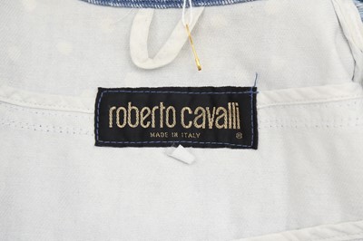 Lot 12 - Roberto Cavalli Blue Denim Trouser and Waistcoat Set - Size L