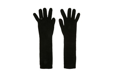 Lot 487 - Chanel Black Cashmere Long Gloves