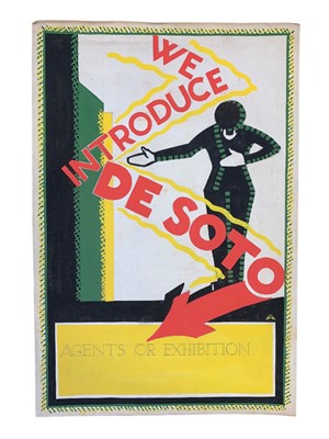 Lot 209 - Halliwell (Albert Edward) DeSoto (Chrysler) automobiles: ‘Show Cards’, five designs